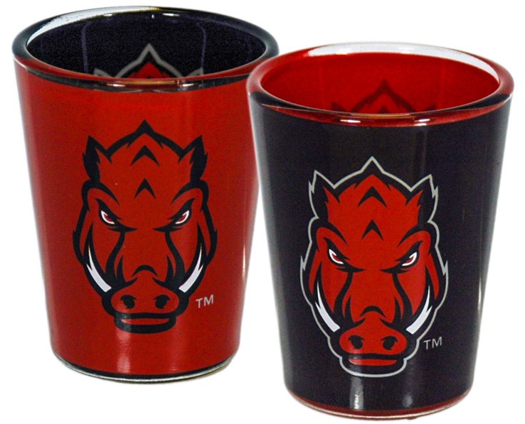 Arkansas Razorback 2 Tone Shotglass Legacy Wine and Spirits